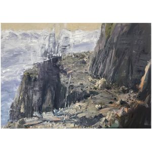 Rocky road above clouds