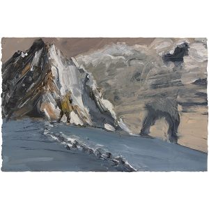Foot Steps in Snow & 2 Climbers